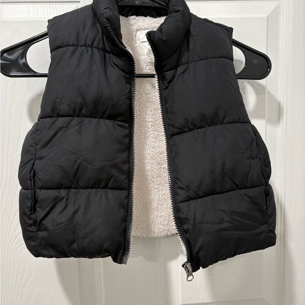 Cozy Black Kids Puffer Vest